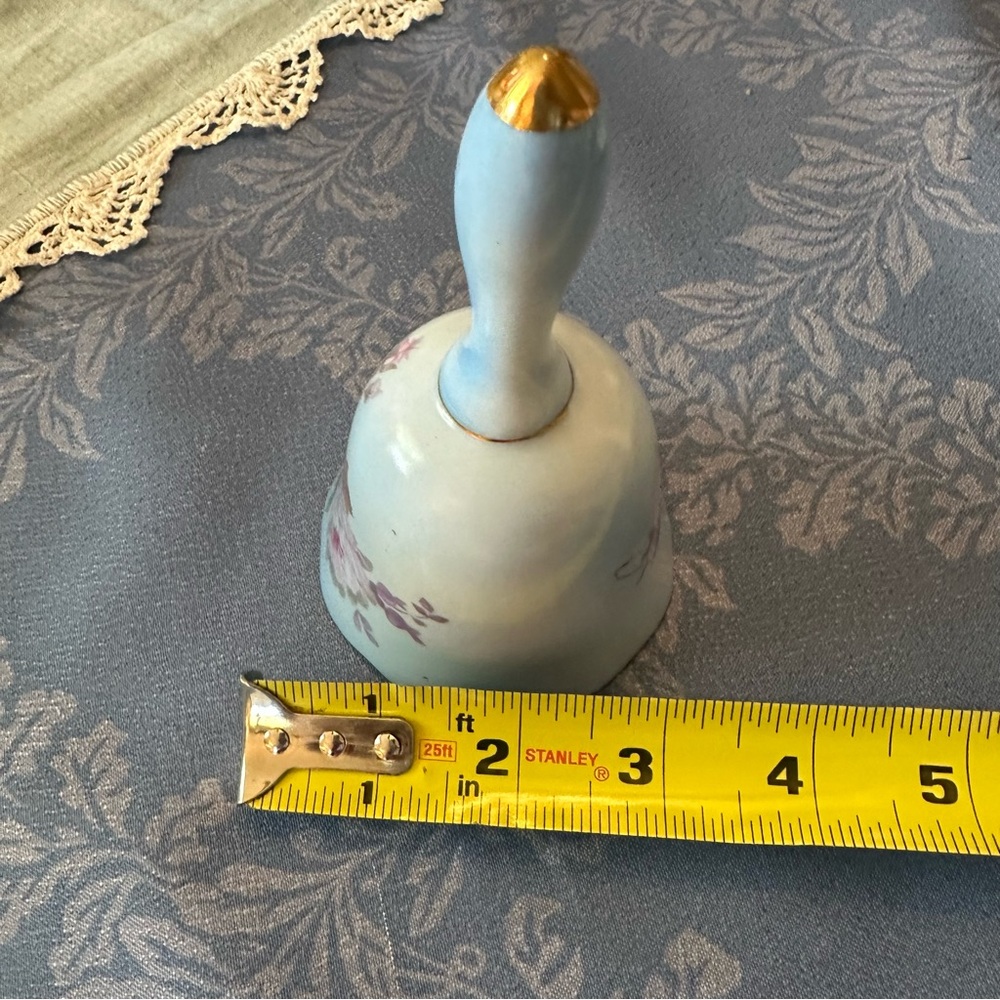 Nipoon Floral Blue and Gold Decorative Ceramic Bell - Picture 8 of 10